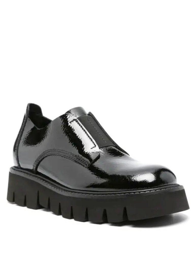 $700 Pedro Garcia Silvia Water Resistant Platform Loafer Black Patent 42 (Dd3)